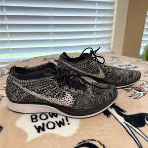 Nike Black and White Flyknit Sneakers